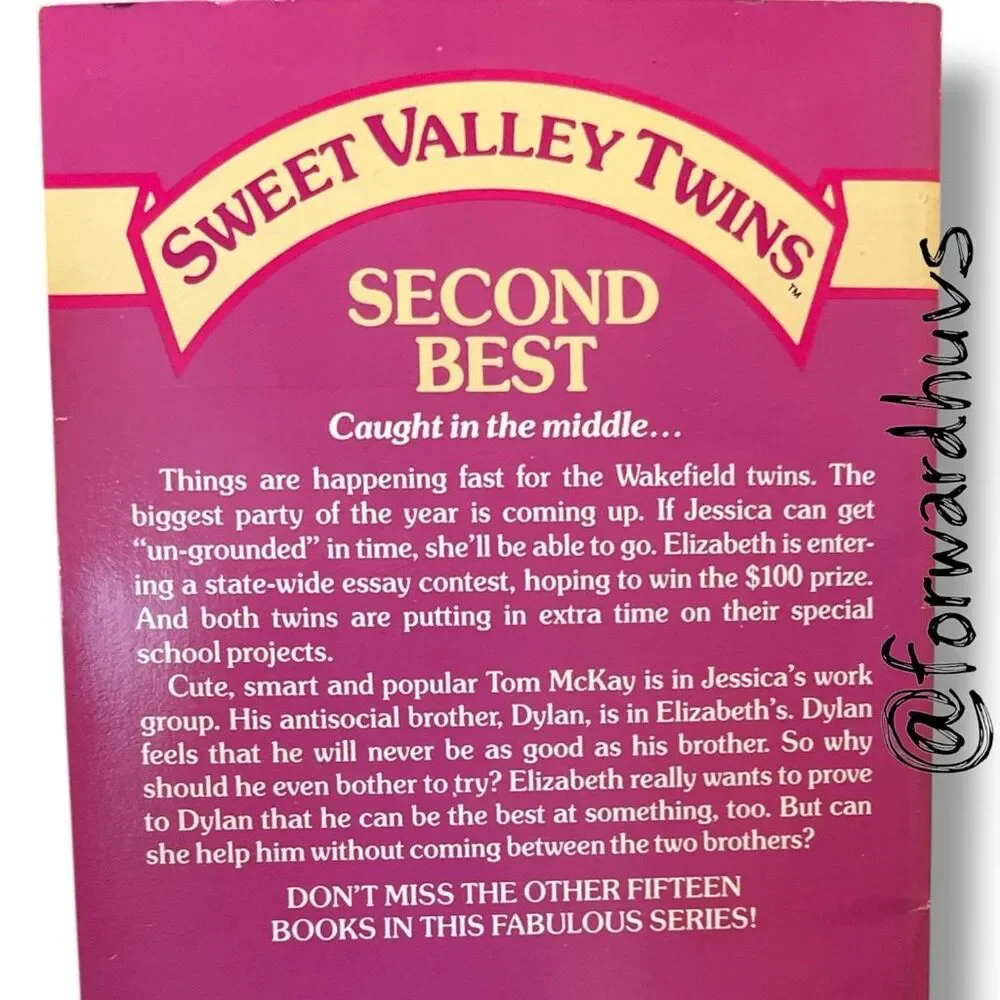 Sweet Valley Twins #16 Second Best Francine Pascal Vintage 1988 Paperback